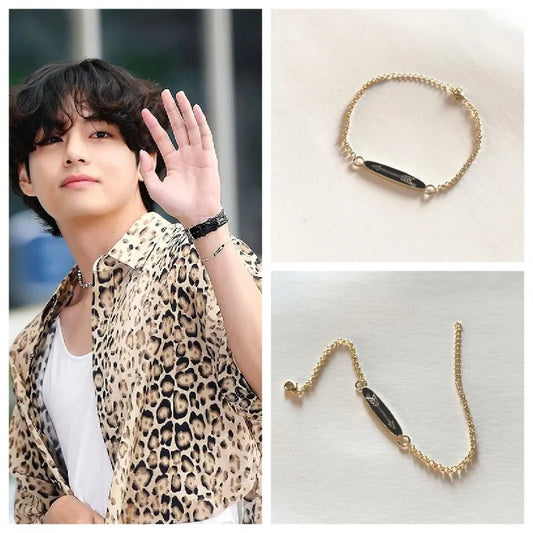 BTS V Gold Color Arrowhead Bracelet Accessories