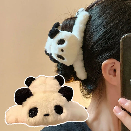 Cute Plush Panda Hair Claw