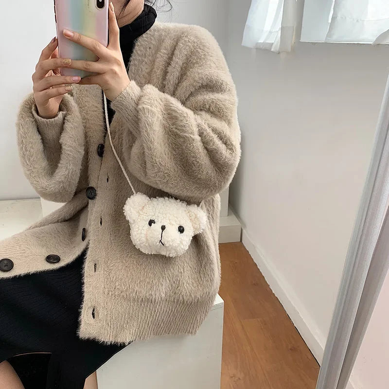 Cute Plush Bear Shoulder Bag