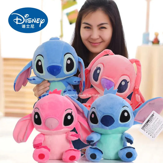 Disney Cartoon Blue/Pink Stitch Plush Dolls 20CM