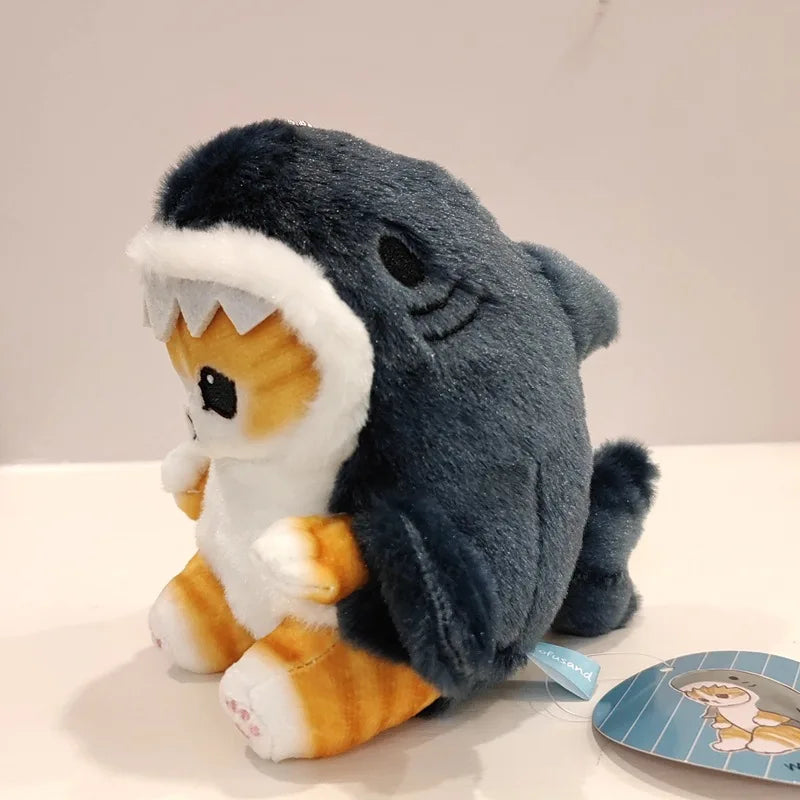 Kawaii Hobby Tempura Fried Shrimp Shark Cat Plush Doll