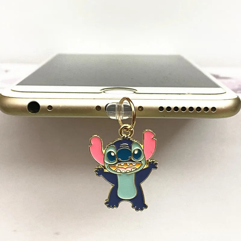 MINISO Stitch Phone Anti-Dust Plug For iPhone Samsung Xiaomi Huawei